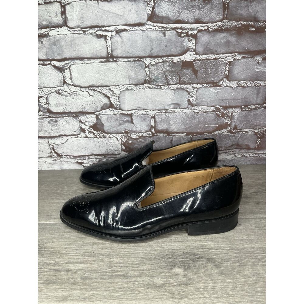 3DM Lifestyle Black Patent Loafers Dress Tuxedo Shoes Men’s Sz 8UK/8.5M US/42EU